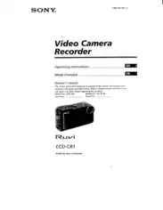 Free Download PDF Books, SONY Video Camera Recorder CCD-CR1 Operating Instructions