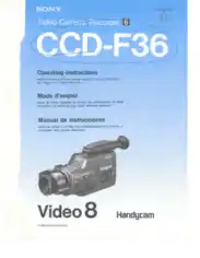 Free Download PDF Books, SONY Video Camera Recorder CCD-F36 Operating Instructions