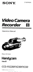 Free Download PDF Books, SONY Video Camera Recorder CCD-FX228 Operation Manual