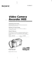 Free Download PDF Books, SONY Video Camera Recorder CCD-SC55 Operating Instructions