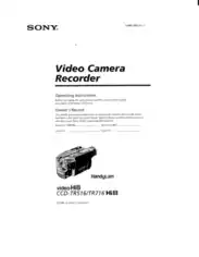 Free Download PDF Books, SONY Video Camera Recorder CCD-TR516 TR716 Operating Instructions