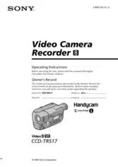 Free Download PDF Books, SONY Video Camera Recorder CCD-TR517 Operating Instructions