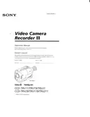 Free Download PDF Books, SONY Video Camera Recorder CCD-TRV11 TR19 TR21 Operation Manual
