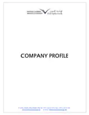 Catering Business Sample Company Profile Template