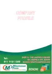 Company Profile for Printing Services Template