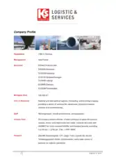 Logistic and Services Company Profile Template