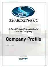 Road Freight Transport Compnay Profile Template