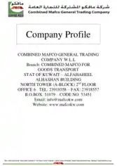 Simple Trading Company Profile Template
