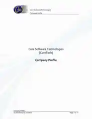 Software Technologies Company Profile Template