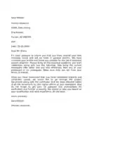 Letter of Intent for a Job Offer Template