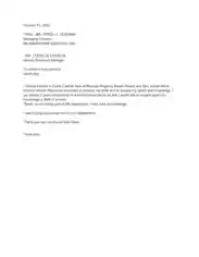 Letter of Intent for Job Transfer Template