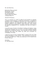 Letter of Intent Job Application Template