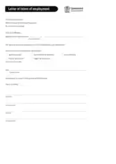 Employment Application Letter Of Intent Free Template