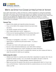 Employment Letter Of Intent Format Free Template