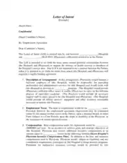 Letter Of Intent for Employment Agreement Template