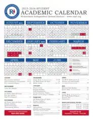 Free Download PDF Books, Academic Calendar Template