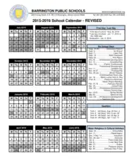 Sample Schools Calendar Template