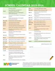 Free Download PDF Books, School Calendar Sample Template
