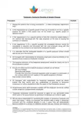 Employee Contracts Checklist Sample Clauses Template