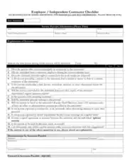 Free Download PDF Books, Employee Independent Contractor Checklist Sample Template