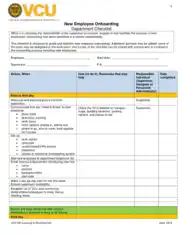 Free Download PDF Books, New Employee Onboarding Department Checklist Template