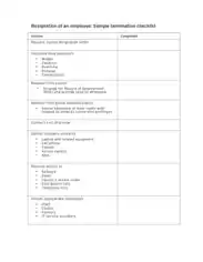 Resignation of an Employee One Page Termination Checklist Template