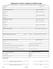 Emergency Contact Parental Consent Form Template