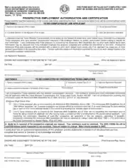 Sample Employment Authorization and Certificate Form Template