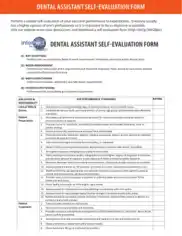 Free Download PDF Books, Dental Assistant Employee Self Evaluation Template