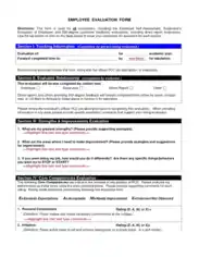 Free Download PDF Books, Employee Evaluation Form Format Template