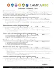 Employee Evaluation Form in PDF Template