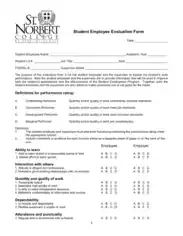 Employee Evaluation Form Sample Template