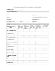 Free Download PDF Books, Quarterly Employee Evaluation Form Template