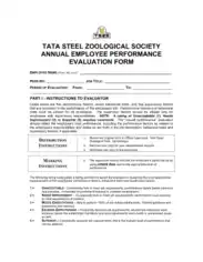 Free Download PDF Books, Society Annual Employee Evaluation Form Template