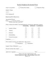 Free Download PDF Books, Student Employee Evaluation Form Template