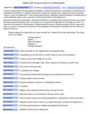 Free Download PDF Books, Supervisor Employee Evaluation Form Template
