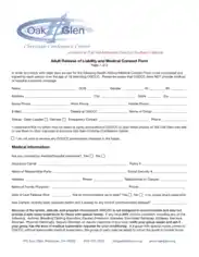 Free Download PDF Books, Adult Release of Liability and Medical Consent Form Template