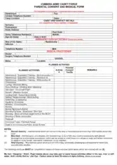 Army Parental Medical Consent Form Template