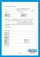 Free Download PDF Books, Blank Travel Consent Form Template