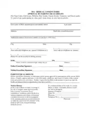 BSA Medical Consent Form Template