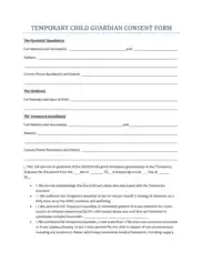 Free Download PDF Books, Child Guardian Temporary Medical Consent Form Template