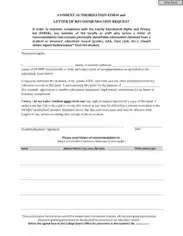 Consent Authorization Form Template