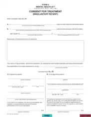Free Download PDF Books, Consent To Treat Form Mental Health Template