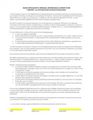 Dental Office Personnal Information Consent Form Template