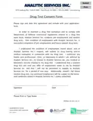Free Download PDF Books, Drug Test Consent Form Agreement Sample Template