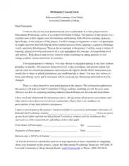 Educational Psychology Participant Consent Form Template