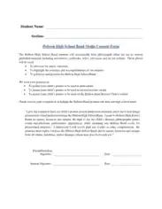 Free Download PDF Books, High School Band Media Consent Form Template