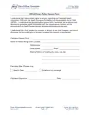 HIPPA Privacy Consent Form Template
