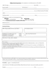 Holiday Travel Consent Form Template