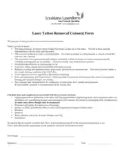 Free Download PDF Books, Laser Tattoo Removal Consent Form Template